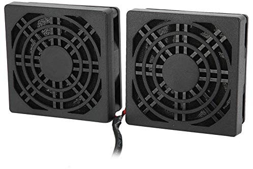 Router Fan, USB Powered 7.3 X 7.3 X 2.5cm Router Cooler with Removable Sticker for RT‑AC68U AC86U EX6200 Tengda AC15