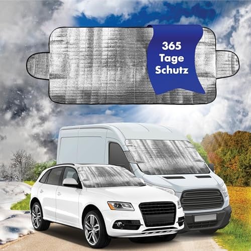Walser Frontscheibe Abdeckung Auto M, Frostschutz Auto Frontscheibe, Scheiben Abdeckung Auto Winter, Autoabdeckung Winter, Frontscheibenabdeckung Winter, Scheibenabdeckung Auto Winter 230x85 cm