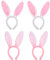 DERAYEE 4 Stück Hasenohren Haarreif,Hase Ohren Haarbänder Plüsch Stirnbänder für Ostern Cosplay Party Geburtstag Kostüm