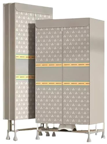 ZYHAOYAN Home Portable Dryer, 1500W Drying Washer, Rotary Button Adjustable Timer, Single and Double Tier Free Adjustment with Fabric Cover, Suitable for Home, Dormitory and Travelling Caravan(Grey)