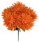 5 Köpfe Kunstblumen Chrysanthemen Bouquet Dekoration Künstliche Große Spinnenmütter-Blumen für die Heimdekoration, Hochzeit, Haus Garten Party Büro Dekoration Blumenarrangement, Orange