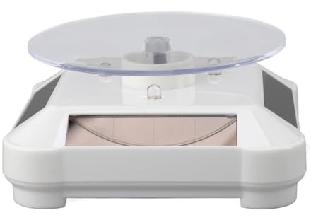 Solar Display Stand Turntable, Urntable 360 Degree Rotating Display Plate for Cu Printed Jewelry Sm 3D Printer Model with RGB Light Display Stand TurntableSolar