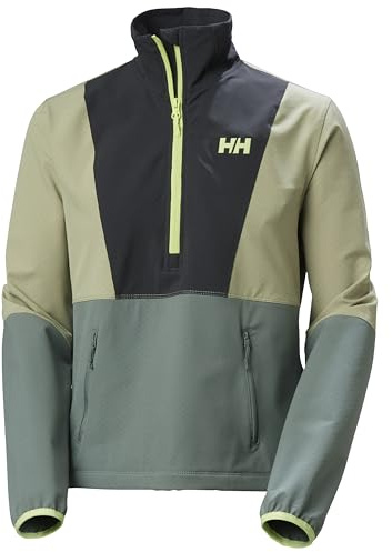 Helly-Hansen Cascade Shield Anorak - Women's Waterproof Lightweight Coat, Windproof Jacket with Hood, Outdoor Rainwear, 485 Grey Cactus - M