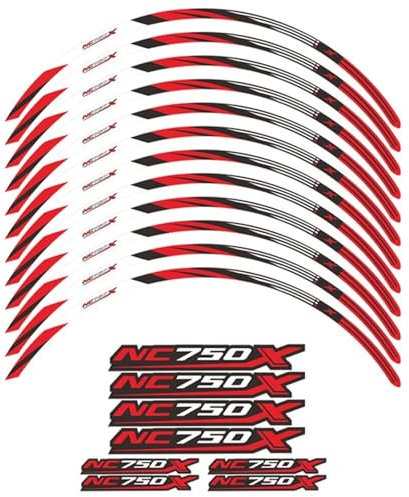 Moto Llantas Pegatinas Pegatinas Para Rueda De Motocicleta De 17 Pulgadas Para H&onda NC750X NC750 NC 750 X 750X 2014-2023 Juego De Llantas Y Neumáticos Con Rayas Y Cinta Adhesiva Ruedas Calcomanías(R