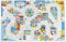 Janod - Teppich Kinderauto - Thema Stadt - Weich & rutschfest - Stadtmotiv - Spielteppich Mädchen- & Jungenzimmer - 120 x 78cm - Handwaschbar - Ab 2 Jahre - J05910