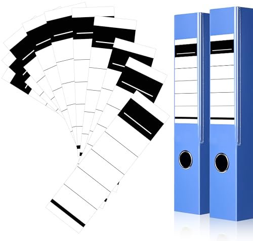 Yezirzax 50 Stück Ordnerrücken Selbstklebend, Weiß 19×5.4cm Breit Ordner Rückenschilder Ordner Beschriftung Etiketten Rückenschilder Selbstklebend für 8 cm Breit Ordner (19x5,4cm Weiß)