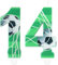 Soccer 14 Birthday Candles, Football Number 14 Candle for Cake, Boys Girls 14th Birthday Decorations, Green Football Themed Candle Cake Topper Decorations for Boys Men Celebrations Supplies