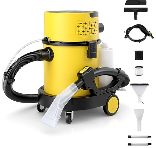 SOARS Staubsauger für Wasser und Staub, 1200 W, 17 kPa, 4 l Wassertank, Filtersystem mit HEPA-Filter und Schwamm, Schlauch 159 cm, 9 Zubehörteile inklusive, für Boden, Sofa, Auto, Teppich