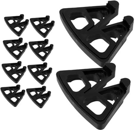 POPETPOP 10pcs Plant Pot Feet for Outdoor Pots Pp Riser Supports with Anti-skid Protection Promotes Air Circulation and Easy Cleaning Black