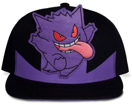 Difuzed Pokemon Mischievous Gengar Novelty Cap, Black (NH346814POK)