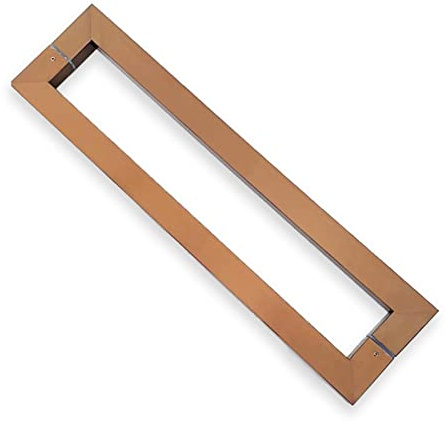 Modern Gold Rose Front Door Handle for Barn Glass Shower Entry Heavy Duty Pull Handle for Living Room 56 3/4 Long