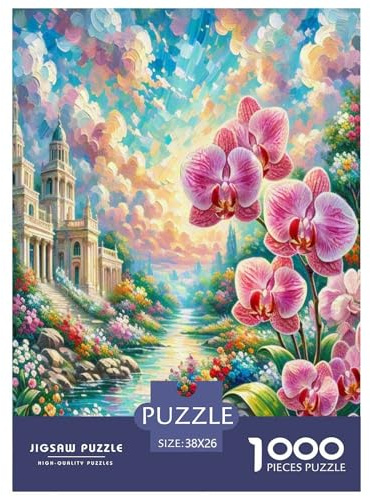 Orchidee Puzzle 1000 Teile Schwer Puzzle Spielzeug Lernspiel Impossible Herausforderung Spielzeug Für Erwachsene Und Kinder in Bewährter 38x26cm/1000pcs