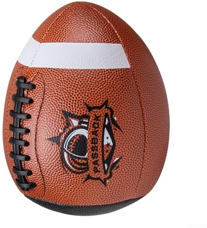 Zilimontt Trainingsfußball für Solo-Pass- und Fangübungen - PU Leder Rugby-Ball, 23 x 17 cm, 265 g, verbesserter Grip und Rebound für Jugendliche und Erwachsene Geschicklichkeit