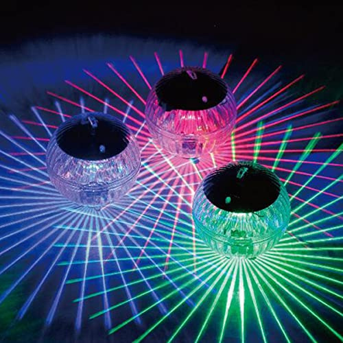ZEJEXXB Solar Floating Pool Light IP44 Waterproof LED Glow Ball Lamp Colorful Solar Powered Glow Globe Night Lights Decorative for Pools Pond Fountain Garden Party Tub Home Decor (7 Colors)