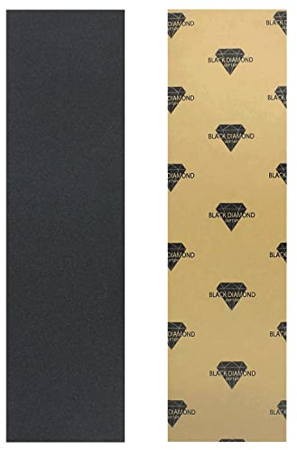 Black Diamond Longboard Skateboard Grip Tape Sheet Black 48
