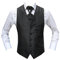 MMUGA Hochzeit westen Set mit Plastron Schwarz 48