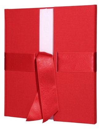 Gästebuch Oslo, rot - Hochwertiges Gästebuch mit Einband aus Leinen für schöne Erinnerungen an Ihre Hochzeit