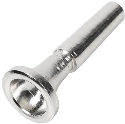 sourcing map 7C Trompetenmundstück Ersatz Kornett Horn Mundstück für Flügelhorn, Musikinstrument Zubehör für Erwachsene Anfänger, Silber