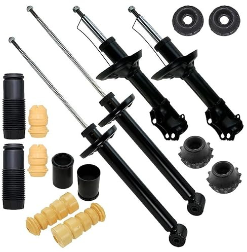 BESTPRICE 4x Gasdruck Stoßdämpfer Vorne & Hinten Federbein inkl. Domlager & Staubschutzsatz, Kompatibel mit VW PASSAT B3/B4 (3A2, 35I), PASSAT B3/B4 Variant (3A5, 35I)