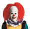 Rubie's costume ufficiale per adulto Pennywise Deluxe maschera con capelli clown, IT The Movie – Taglia unica, multicolore.