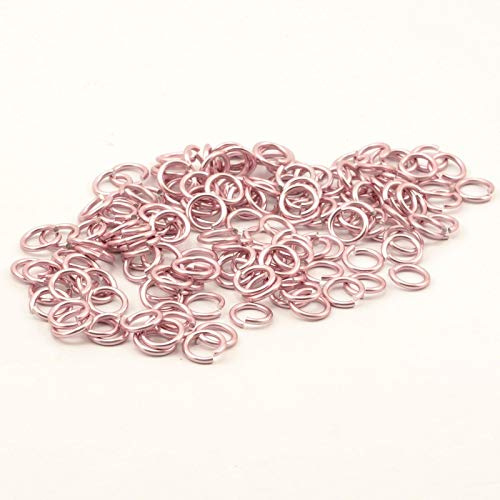 Vaessen Creative 3901-406 Alu Deco Biegeringe, 10 mm, 135 Stück, Aluminium, Rose, 1 x 1 x 0,2 cm
