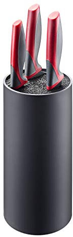 Westmark Bloc Porte-Couteaux Rond, Poils en Plastique, Longueur de la Lame : 11cm, Hauteur : 22,2cm, Longueur de Lame max. 20,3cm (8), Plastique, Noir, 14502260