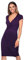 KRISP Robe Courte Femme Cache-Coeur Mode Chic Col V, Violet, 38, (6678-PUR-10)