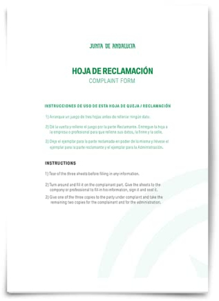 Libro Hojas de Reclamación de Andalucía (10 juegos) 2022