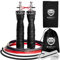 Springseil Mit Gewicht Kugellager (2x160g Inklusive + Mikrofaserhandtuch + 2 Ersatzseile) Springseil Erwachsene Fitness Springseil Boxen Training Mma Seilspringen Jumping Rope Springseil Gewicht