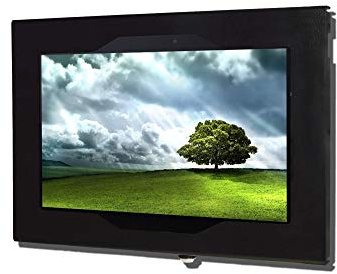 TABcare Schutzhülle aus Metall für Samsung Galaxy Tab E 9.6 Tablet mit Diebstahlschutz für Kiosk, POS, Shore, Show, Uhrzeit (TAB E 9.6, schwarz)
