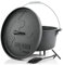 BBQ-Toro Dutch Oven Série Alpha | déjà brûlé | Différentes tailles | Marmite en fonte | Rôtissoire avec lève-couvercle (DO14A - 13,3 litres, Pot avec des pieds)