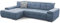 Cavadore Ecksofa Mistrel mit Schlaffunktion, L-Form Sofa mit leichter Fleckentfernung dank Soft Clean, geeignet für Haushalte mit Kindern, Haustieren, 273 x 77 x 173, blau