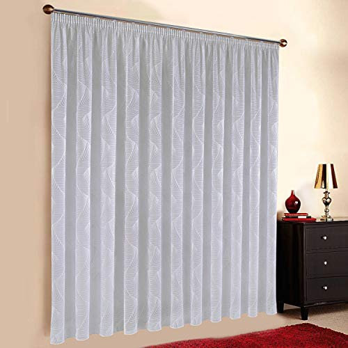 A-TEXTILE-24 Gardinen nach Maß Almeria Maßanfertigung, Vorhang nach Maß, Vorhänge nach Maß, Fenster, Kräuselband, Universalband, Faltenband (240cm Höhe x 400cm Breite)