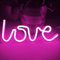 Bipily Love Neon Light Neon Love Signs Neon Light Signs LED Love Signs for Valentine Girls Room Kids Room Neon Wall Sign USB/Battery Powered Neon Light up-Pink Love