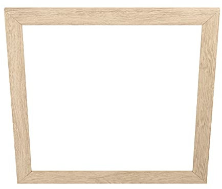 EGLO Deko-Rahmen aus Holz, Zubehör für LED Panel Salobrena 60 x 60 cm, quadratischer Holz-Rahmen in Hell-Braun