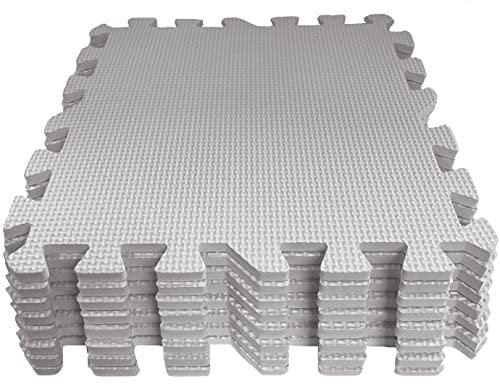 Grendle 8pc Grey 30.5 x 30.5 x 1cm Interlocking Foam Mat Set Age 3+