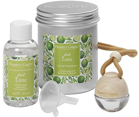 Hassett Green London Car Air Freshener & Refill Kit (Just Lime)