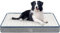 EMPSIGN Cama Perro Mascotas Impermeable Doble Cara (Cálido y Frío), Funda Extraíble Lavable a Máquina, Alfombrilla de Cama para Perros Grande para Dormir (Large, Gris)