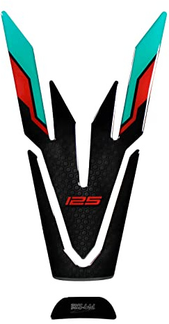BIKE-label Protège-réservoir 3D compatible avec Yamaha MT-125 Cyan Storm X507900VA