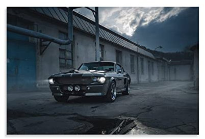 Muskelauto-Poster Ford Mustang Eleanor Gt500 Poster, dekoratives Gemälde, Leinwand, Wandposter und Kunstbild, modernes Familien-Schlafzimmer, Dekor-Poster, 30 x 45 cm