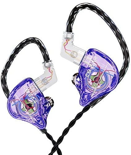 Yinyoo KBEAR Storm Earphones in Ear Monitor for Singers Drummers Musicians Bassists, Hi Res Wired Earbuds in Ear Headphones Custom IEM, Detachable OFC Silver-Plated Cable Auriculares