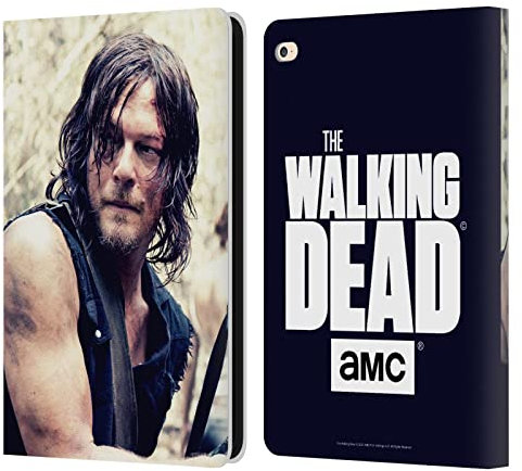 Head Case Designs Licenciado Oficialmente AMC The Walking Dead Medio Cuerpo Daryl Dixon Carcasa de Cuero Tipo Libro Compatible con Apple iPad Air 2 (2014)
