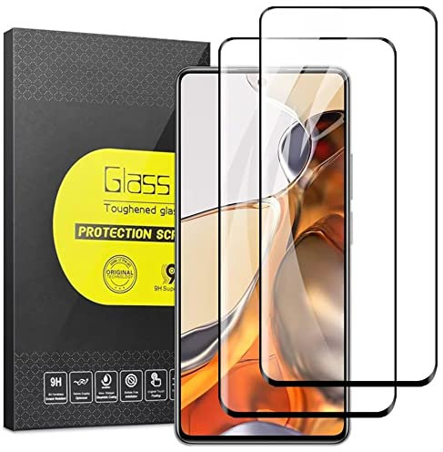COMAKU Film de Protection D'écran pour Xiaomi Redmi Note 12 5G/Xiaomi Poco X5, [2 Pièces] Film de Verre Trempé de Dureté 9H Couverture Complète Film Protecteur