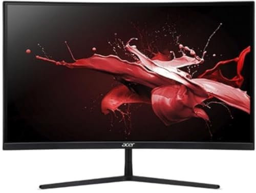 Acer Nitro EI322QURP, Écran PC Gaming Incurvé 31.5 WQHD, 165Hz (Curve 1500R, 2560x1440, 16:9, Freesync Premium Pro, 1ms (VRB), 320Nits, Confyview, 2xHDMI 2.0/2xDP 1.4) Moniteur PC curve, Couleur Noir
