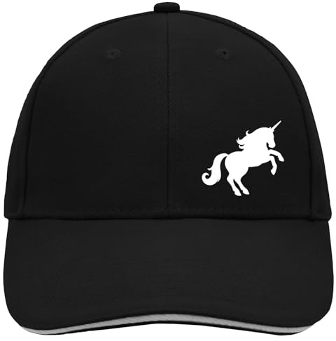 Huuraa Cappy Mütze Einhorn Silhouette Geschenk | Baseballkappe Basecap Kappe Geschenkidee Unisex Baseball Cap