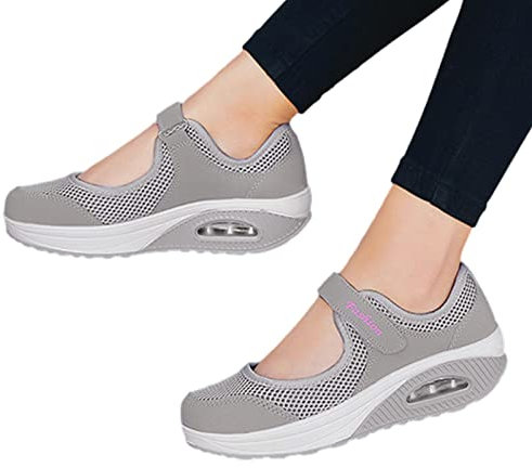 ZORQ Chaussures de Marche tissées,Chaussures de Tennis décontractées à Enfiler pour Femmes | Chaussures orthopédiques à Coussin d'air Gym d'entraînement Confortable Running Sneaker
