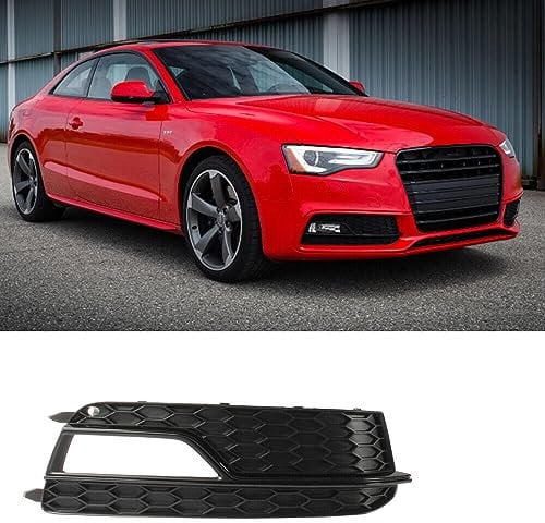 GSRECY Cubierta de rejilla de luz antiniebla delantera derecha compatible con Audi S5, A5 S-Line 2013-2016