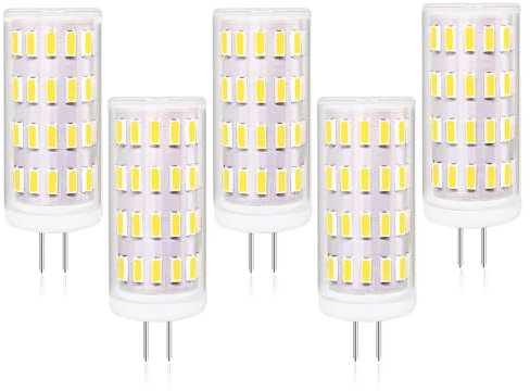 Tupolife G4 LED 12V Dimmbar Lampe Kaltweiss 6000K, 3W LED Dimmbar Leuchtmittel, ersatz 30W G4 Halogen Birnen, 350LM AC/DC 12-24V, 5er-Pack