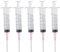 Risedot 5 Pack Fountain Pen Ink Converter, 5ML/CC Ink Filling Syringe with Platic Blunt Needle Tip