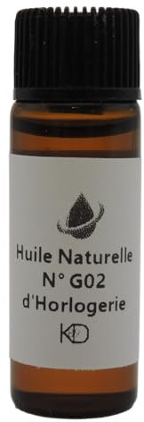 KD89 Huile Naturelle G02 en 5 ML - Huile Naturelle d'horlogerie pour pendules, compteurs, mouvements à Musique et mécanique de précision.